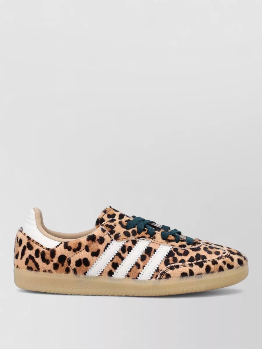 Adidas Originals Calf Hair Leopard-Print Low-Top Sneakers