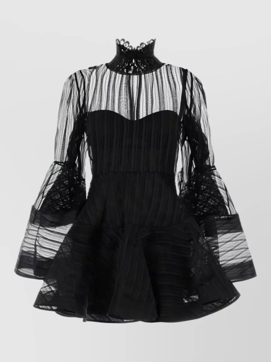 Zimmermann Silk long-sleeve mini dress