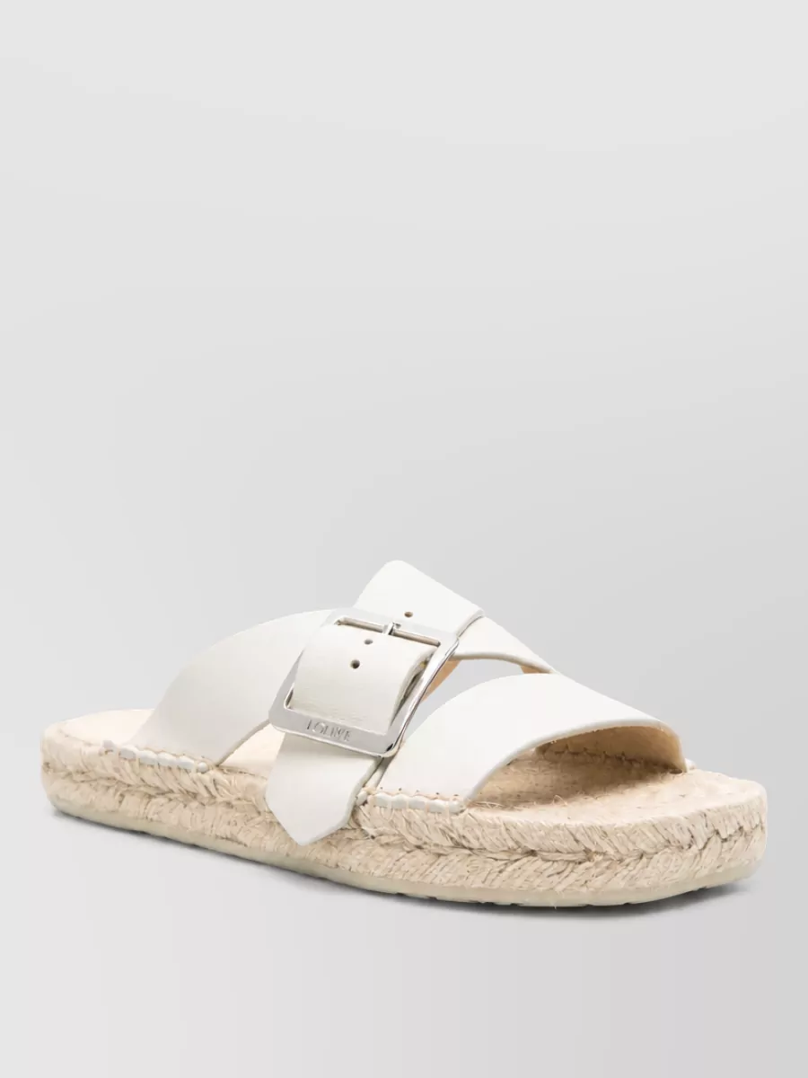 Loewe Paula's Ibiza leather buckle-strap sandals