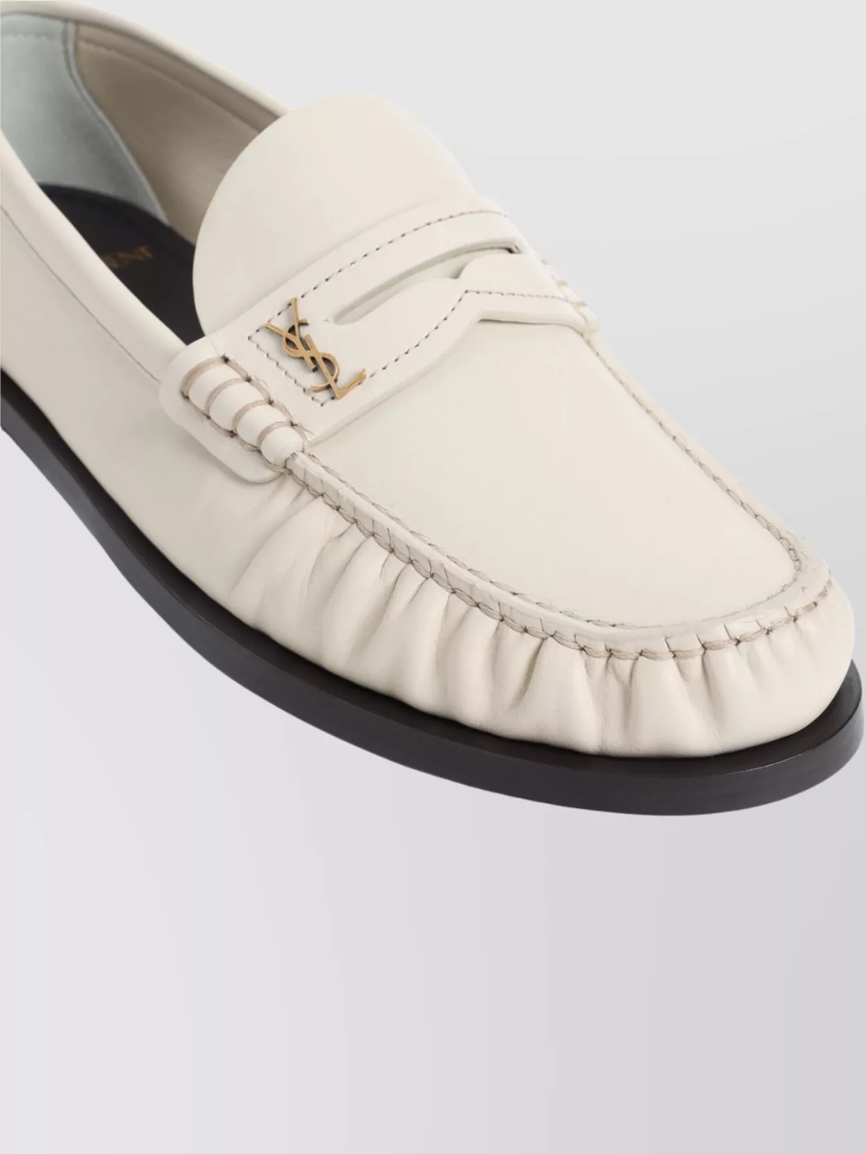 Saint Laurent Leather Penny Strap Loafers