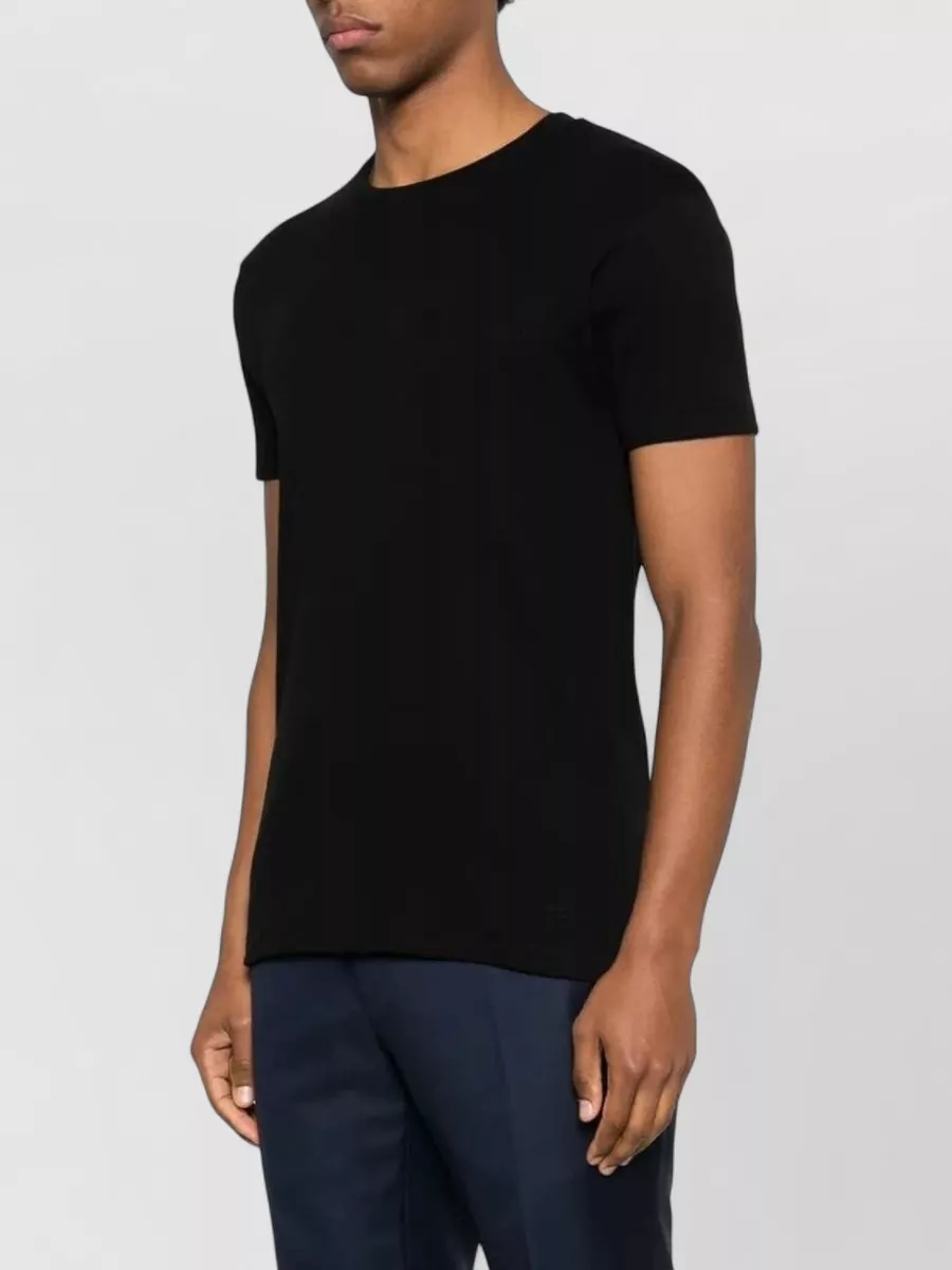 Tom Ford Cotton Perforated Ribbed Short-Sleeve Crew-Neck T-Shirt