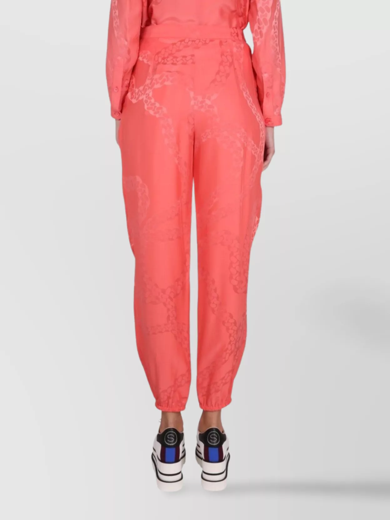 Stella Mccartney Silk Blend Trousers Elastic Waistband