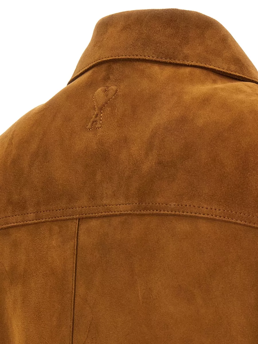 Ami Paris Suede Trucker Jacket