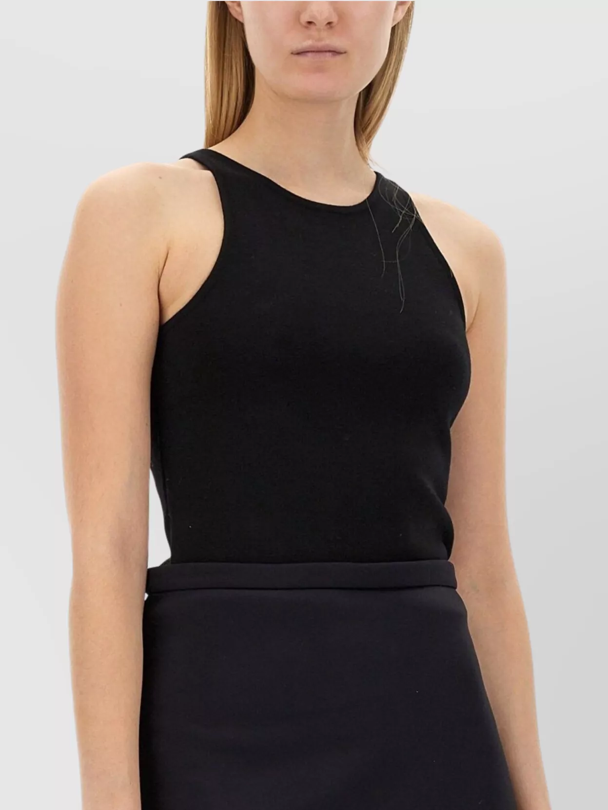 Max Mara Racerback Fitted Sleeveless Top Alfeo