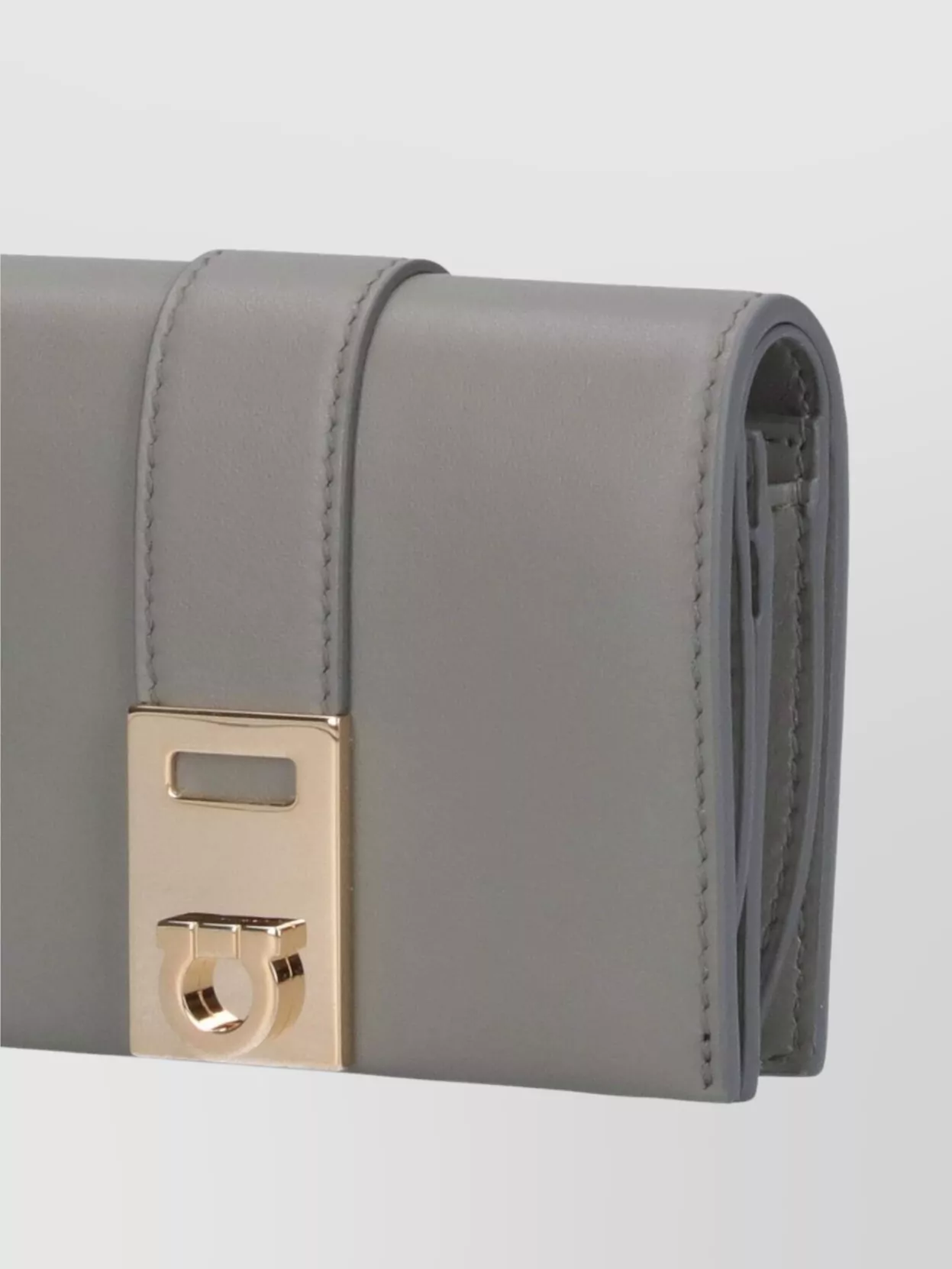 Ferragamo Fold-Over Wallets Gold-Tone Hardware