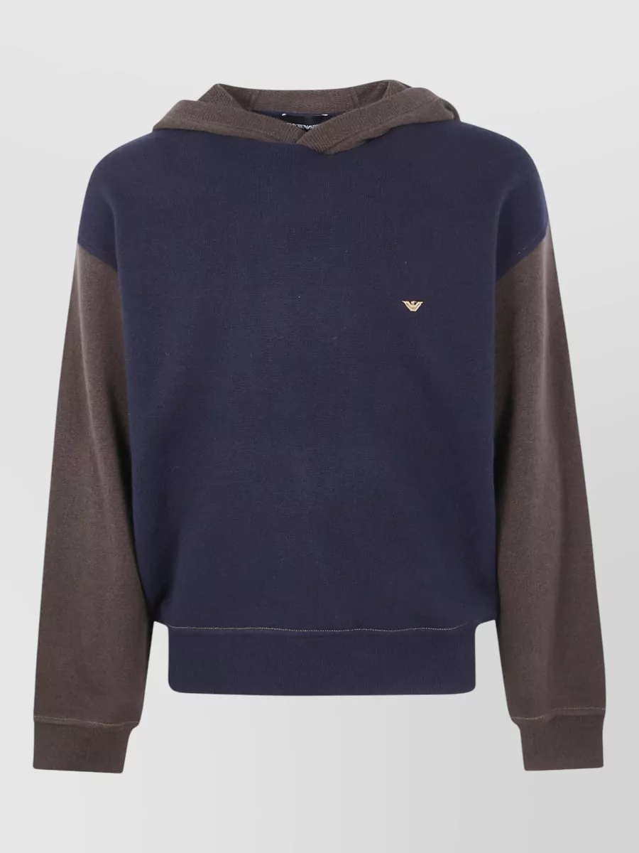 Emporio Armani virgin wool hooded sweater