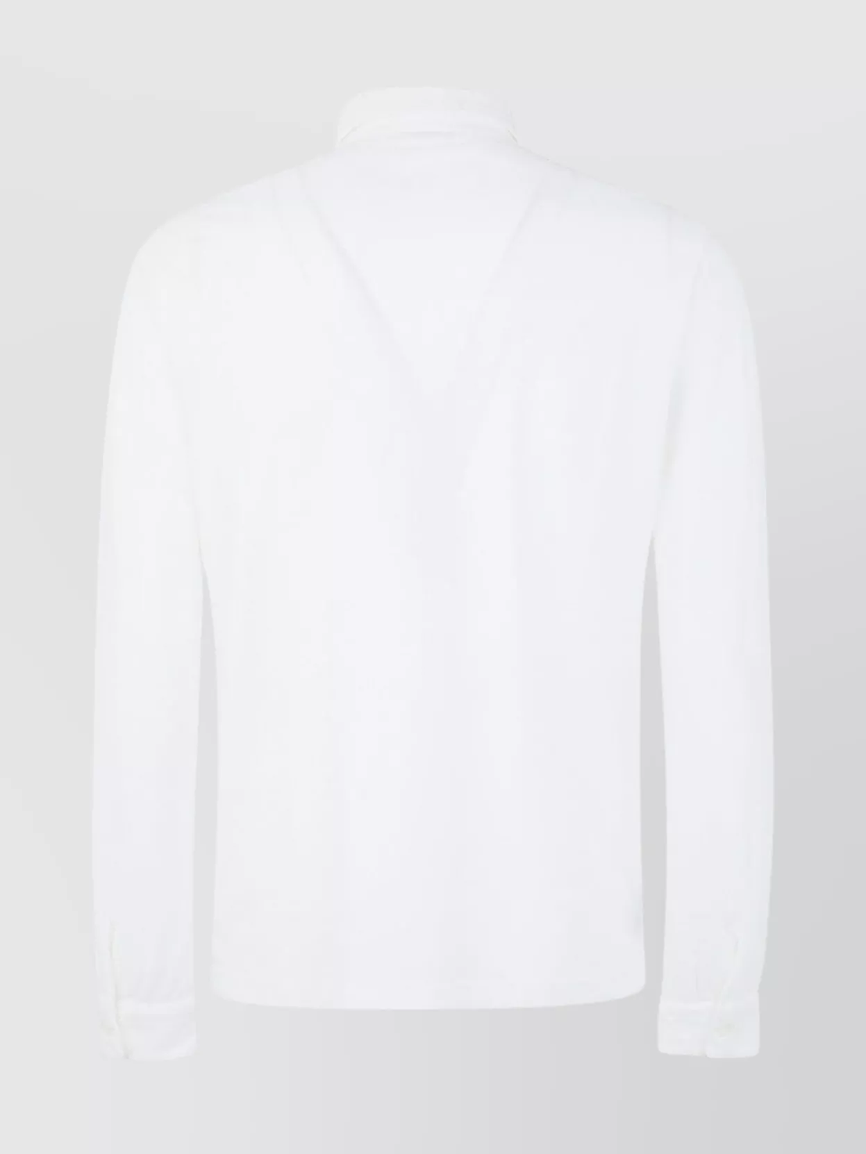 Zanone Long Sleeves Polo Shirt With Button-down Collar In White