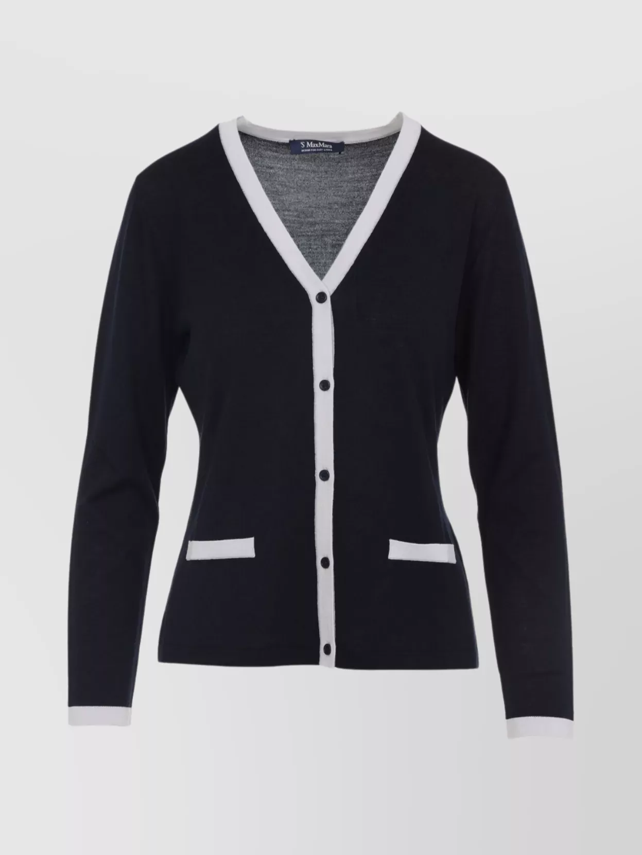's Max Mara Kenya V-neck Wool Cardigan Pockets