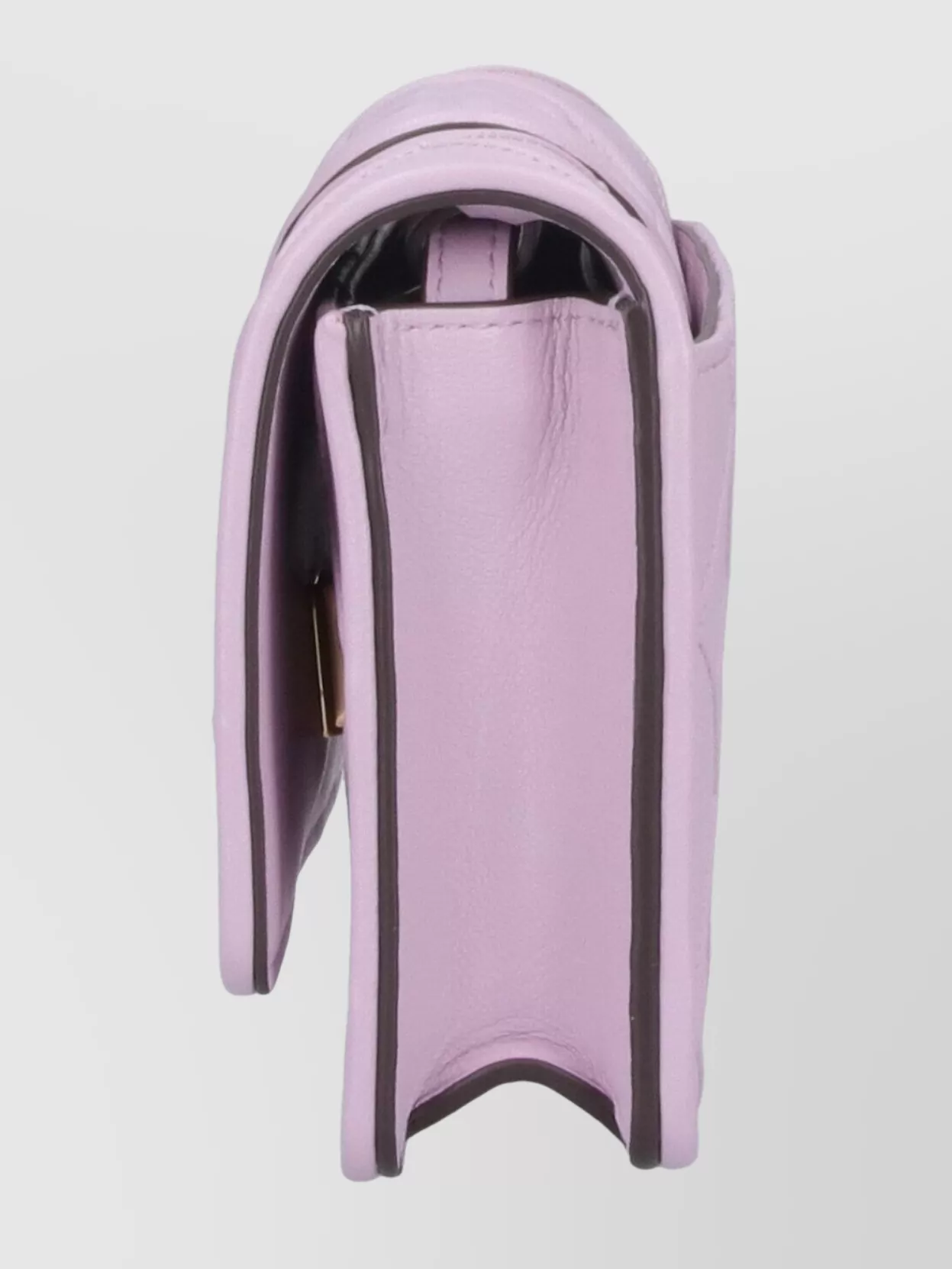Tory Burch Fleming Chain Wallet In Purple