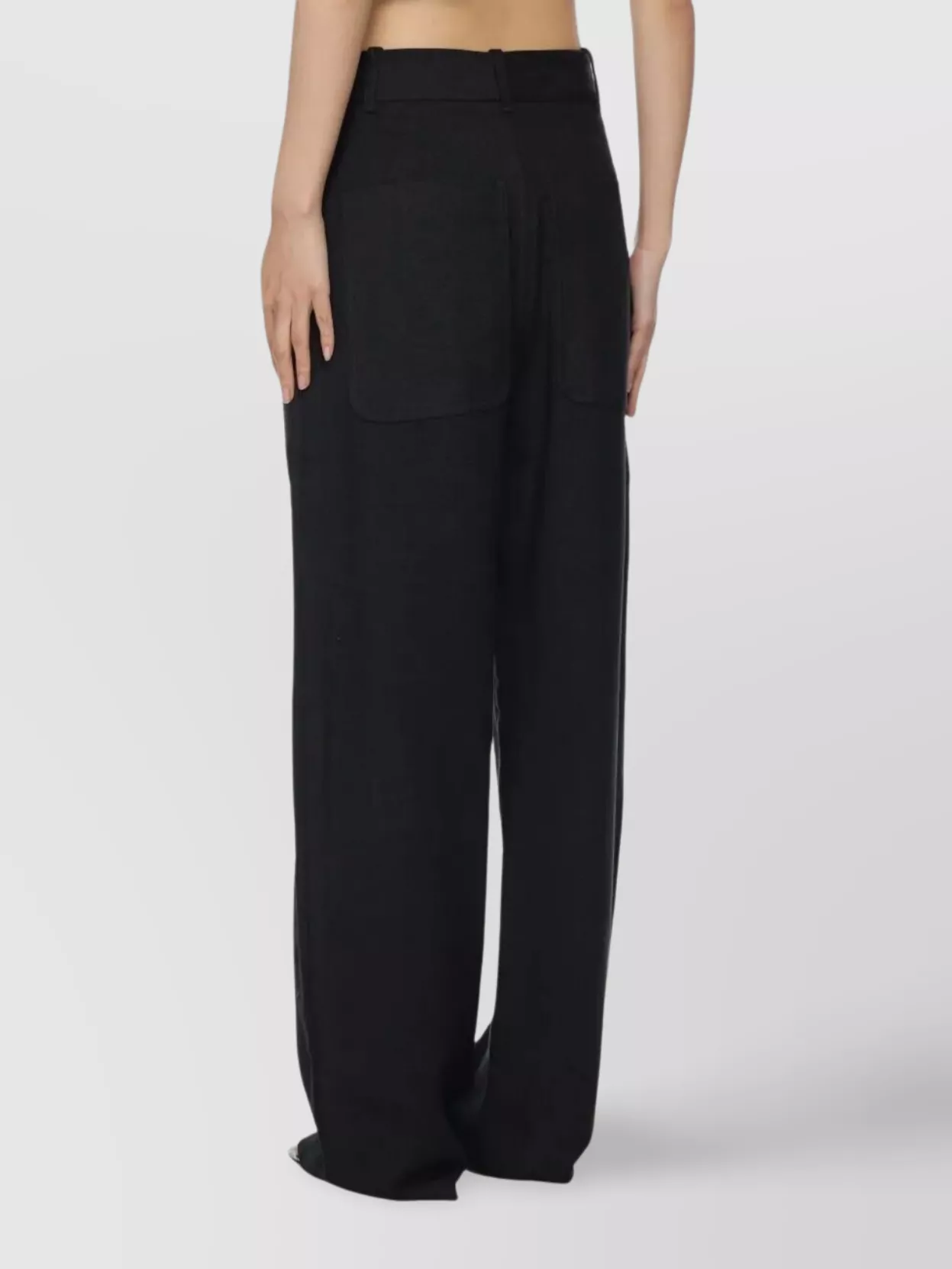 Studio Nicholson Zipper Front Wide Leg Pants Clothing In Blue