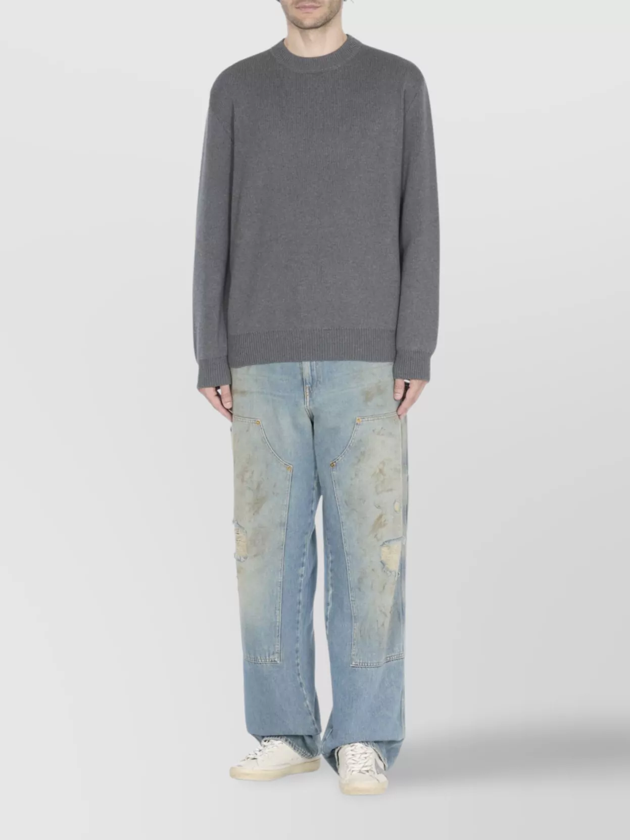 Golden Goose Textured Knit Crewneck Sweater