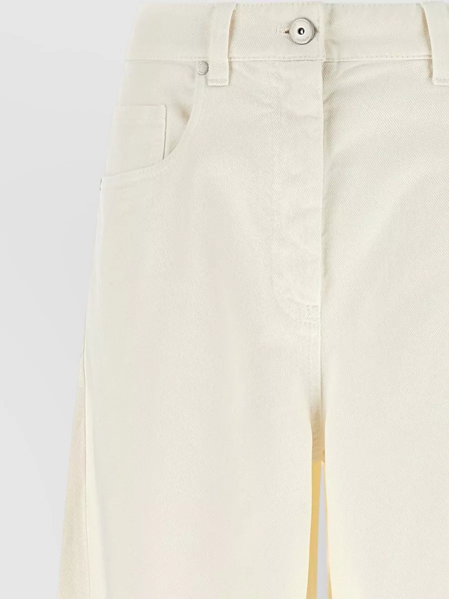 Brunello Cucinelli Denim High-Rise Wide-Leg Jeans