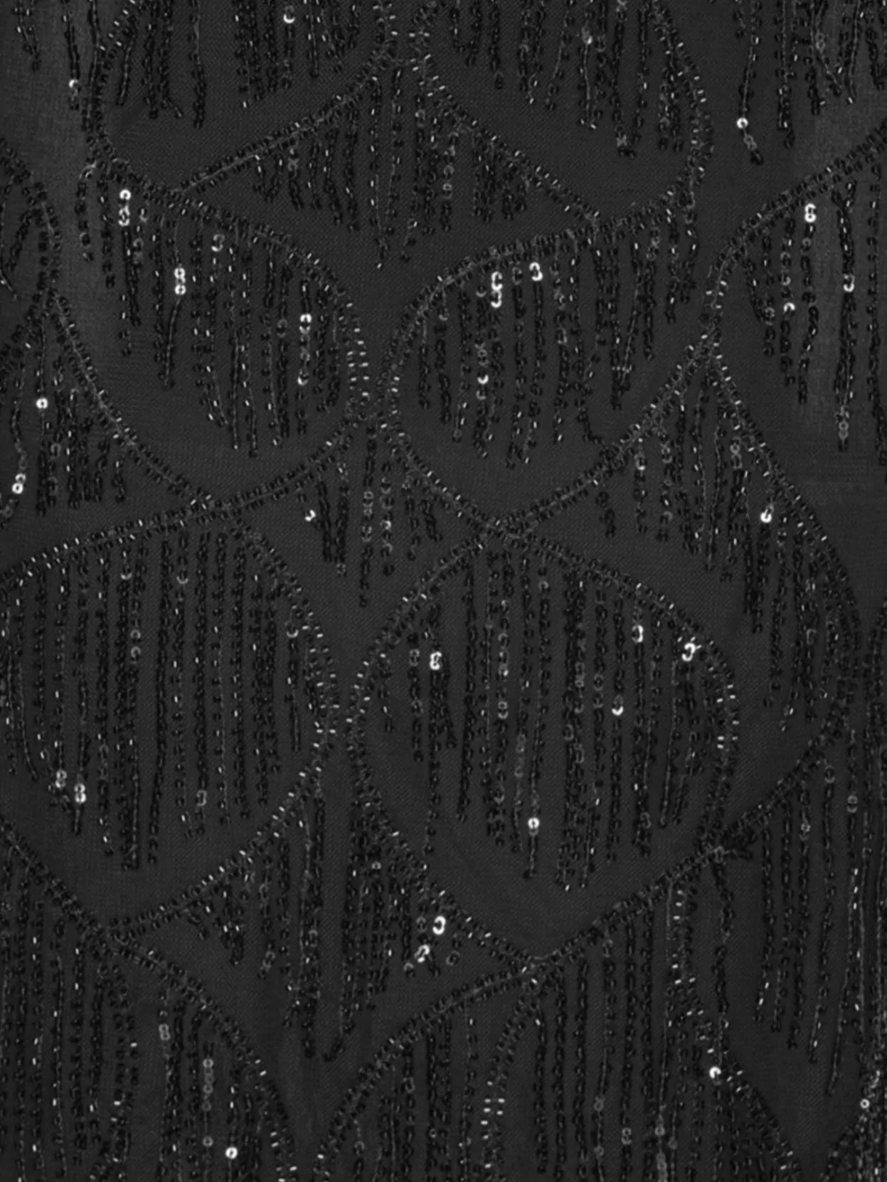 Rotate Strapless Midi Dress Sequin Fringe