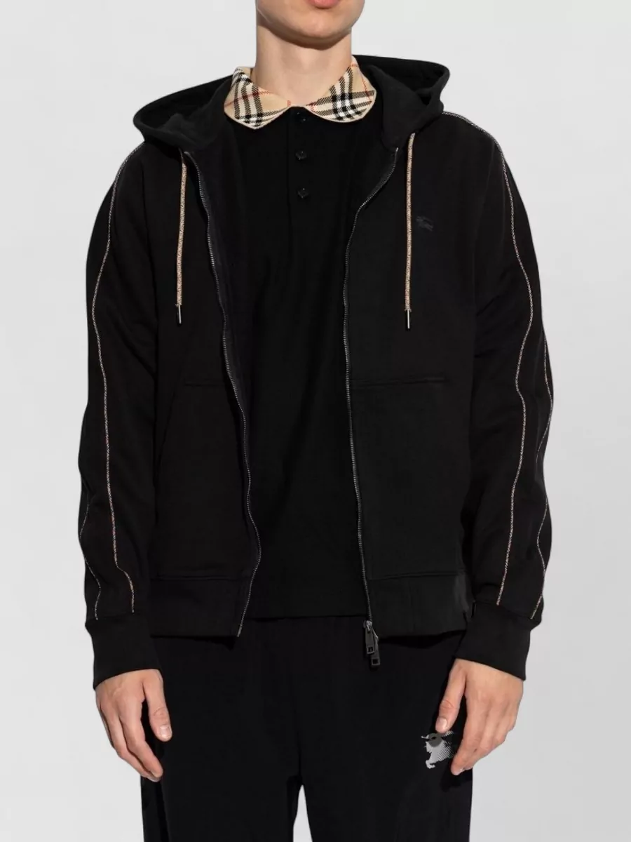 Burberry Cotton Zip-Up Hooded Jacket