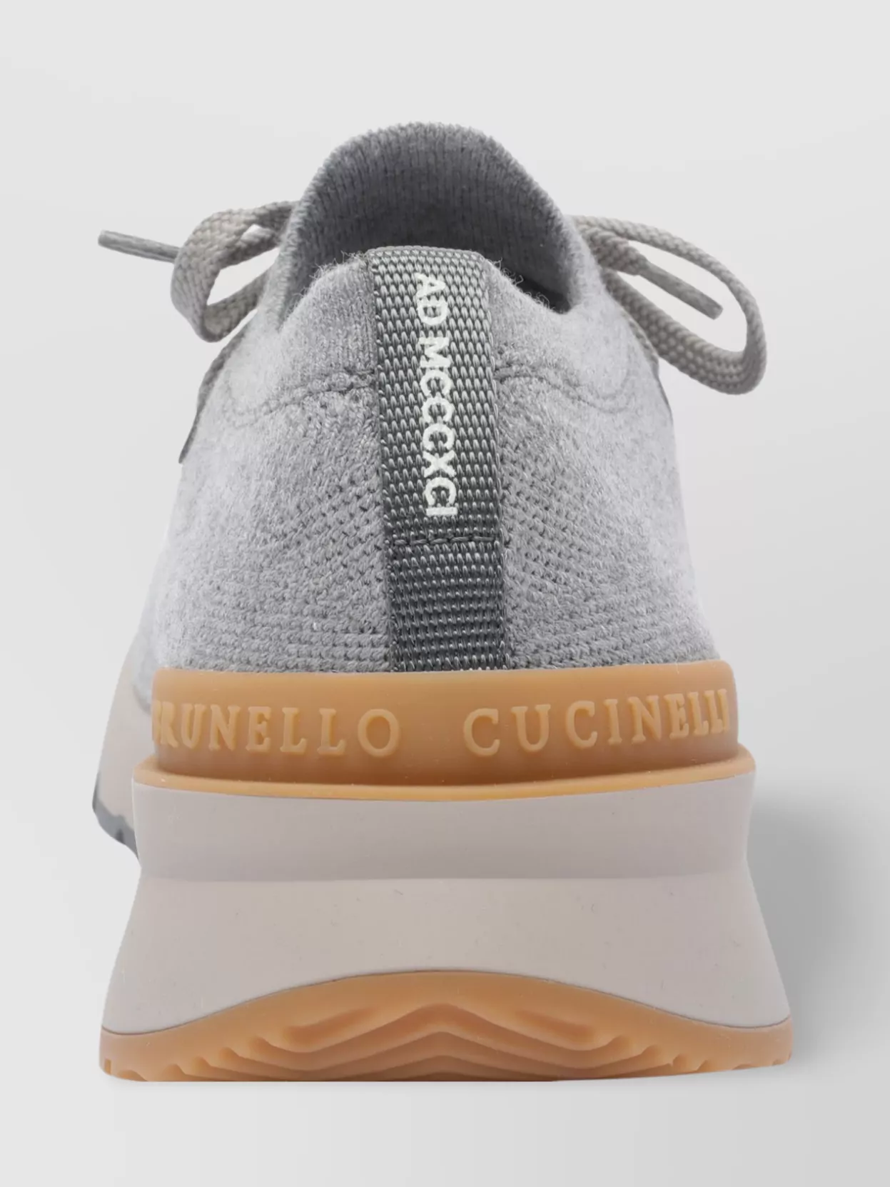 Brunello Cucinelli Low Slip-on Stretch Wool Knit Sneakers With Rubber Sole