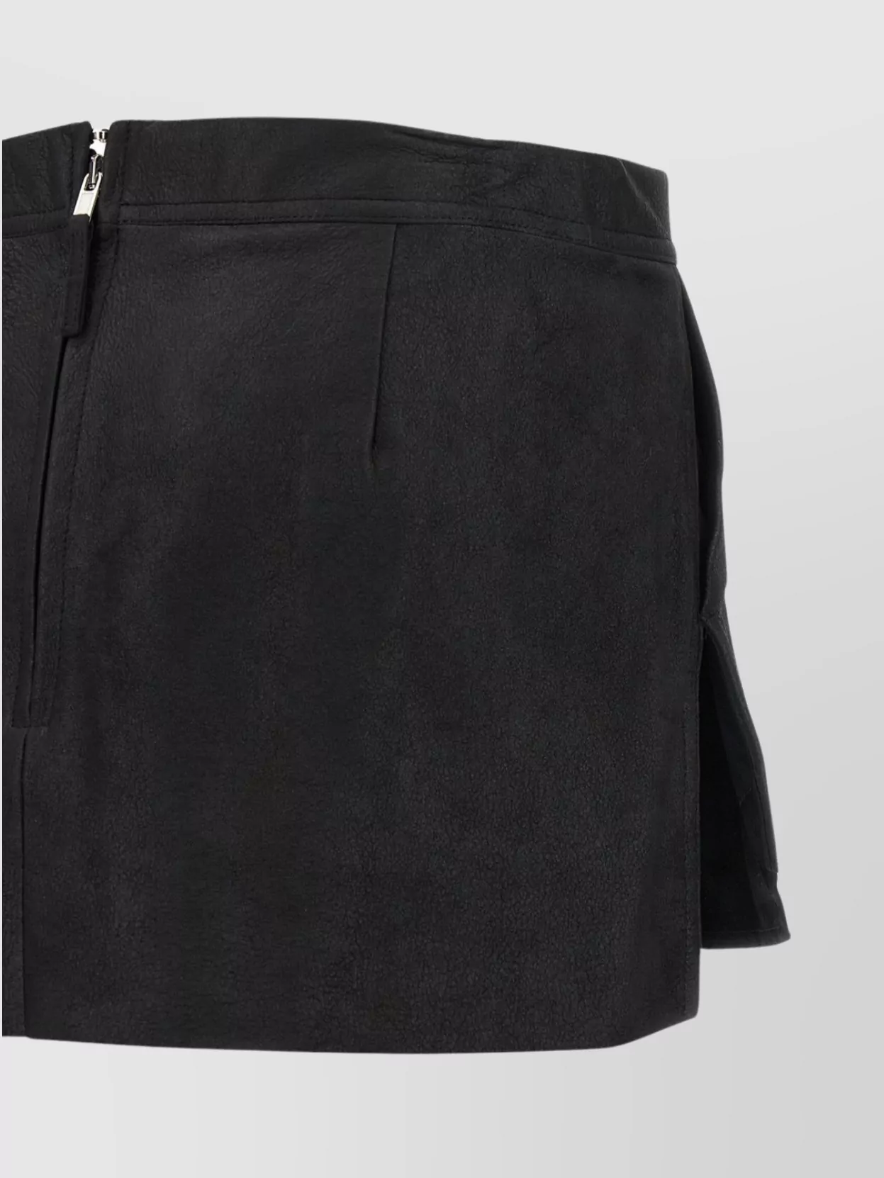 Rick Owens Layered Side Slit Mini Skirt In Multi