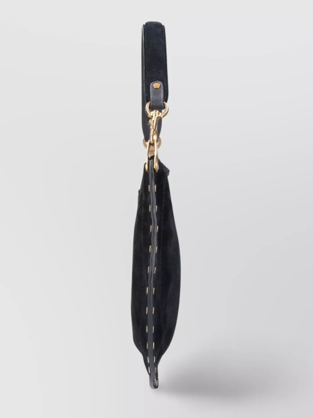 Isabel Marant Studded Suede Shoulder Bag With Detachable Strap
