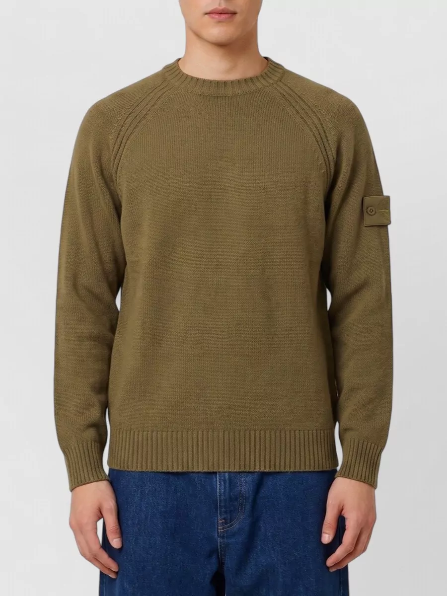 Stone Island cashmere ribbed-knit regular-fit crew-neck sweater
