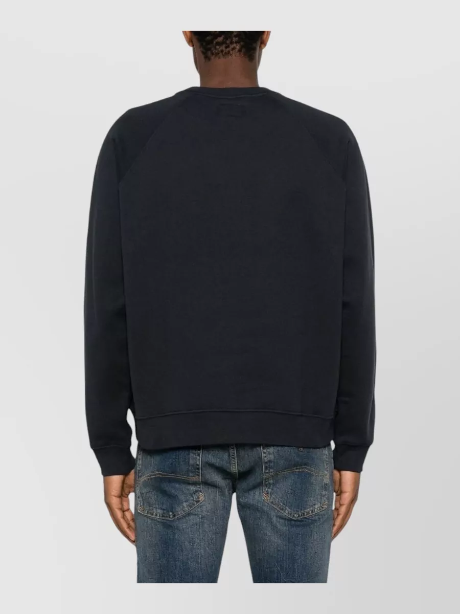 Emporio Armani Cotton Logo Print Crew Neck Long Sleeve Sweatshirt