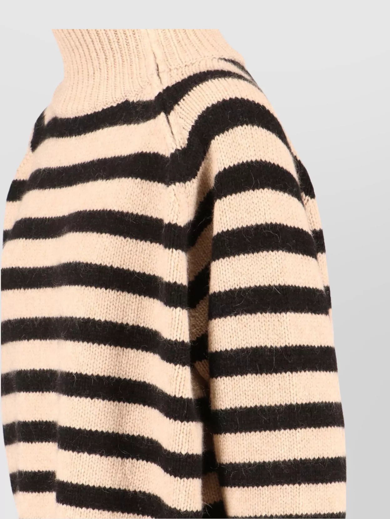 Nili Lotan Striped High Neck Knitwear With Ribbed Cuffs And Hem In Multi