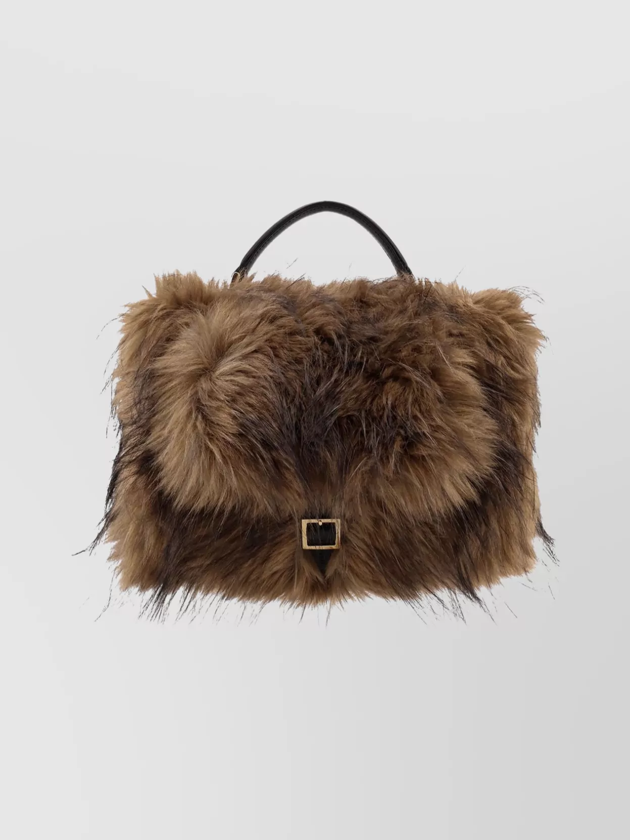 Sacai Mini Handbag With Faux Fur Texture