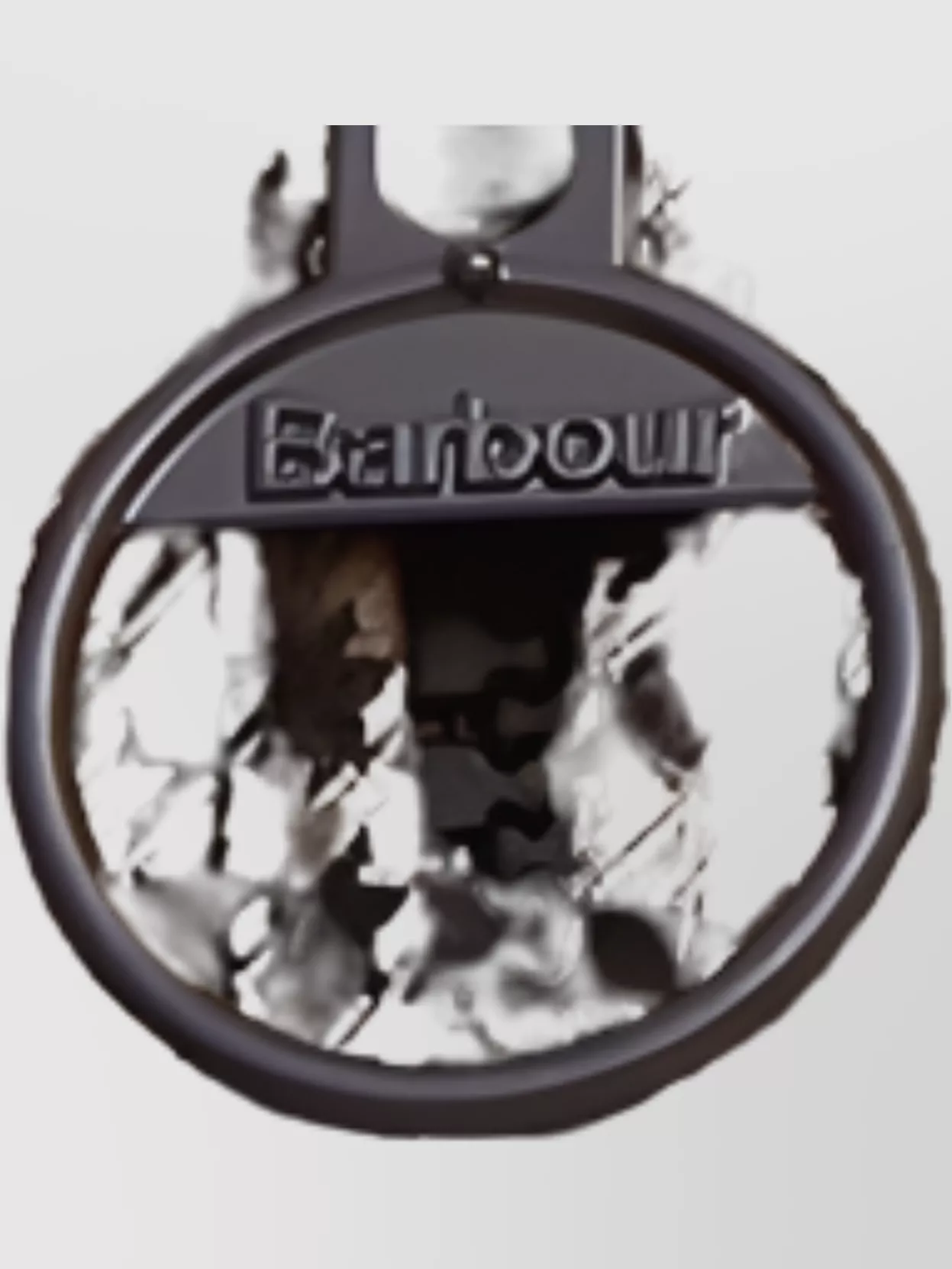 Barbour Houndstooth High Collar Waterproof Jacket In Brown