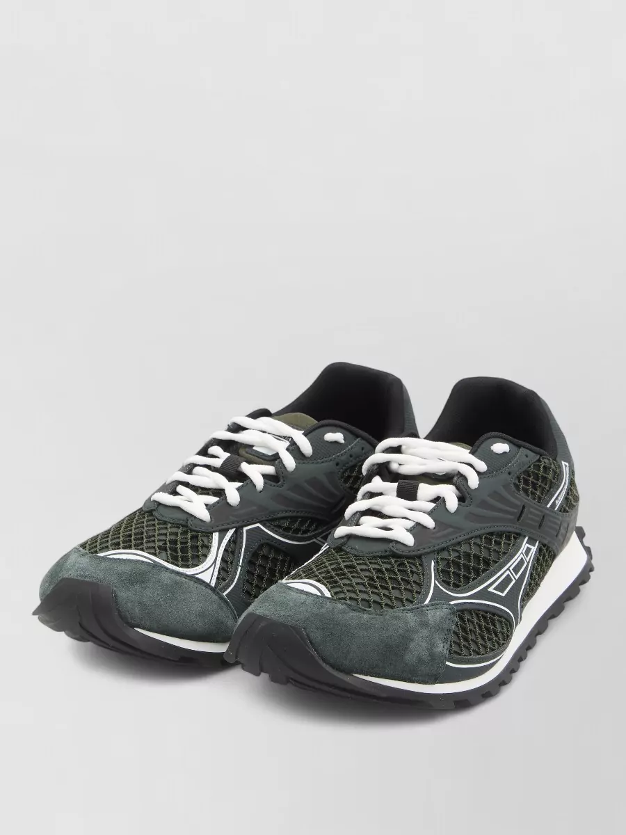 Bottega Veneta Orbit Mesh Running Sneakers Rubber Sole