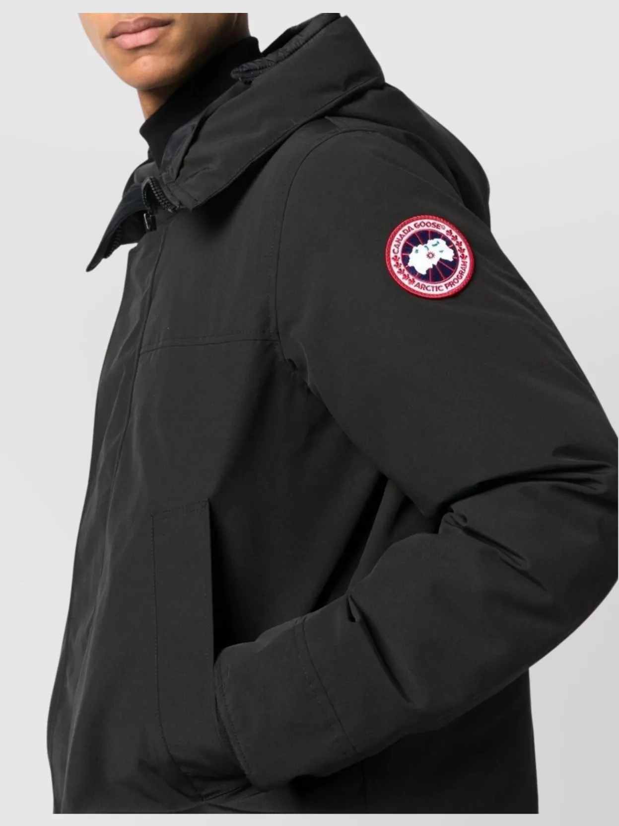 Canada Goose Long Hooded Parka Coat Featuring Pockets