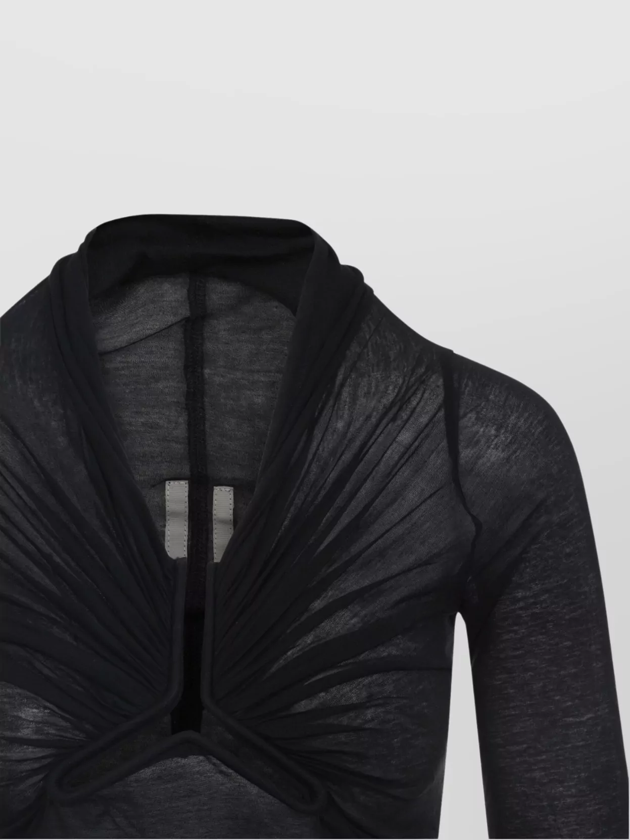 Tシャツ・カットソー Rick Owens Black Cotton Allanah Long Sleeves Top Rick Owens Allanah long sleeves top | The Fashion Square
