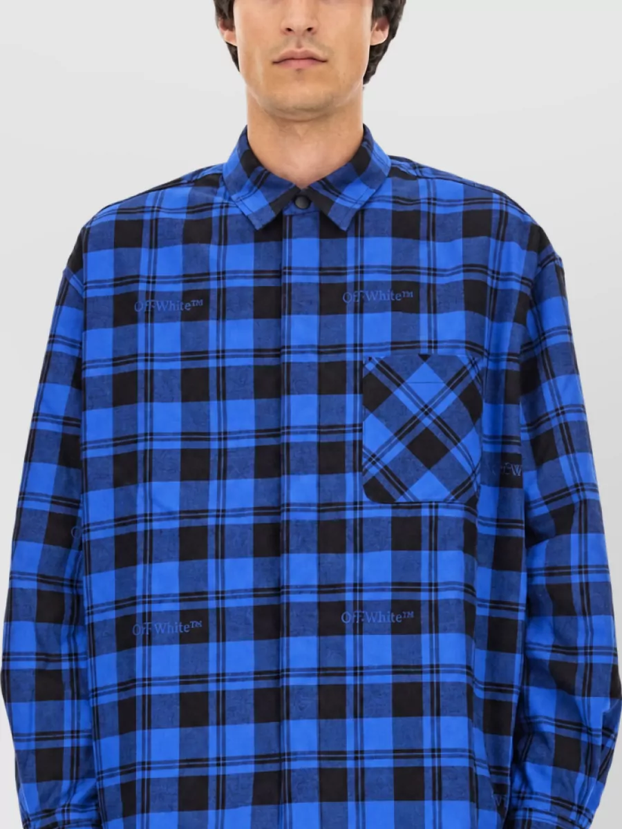 Off-White checked cotton shirt