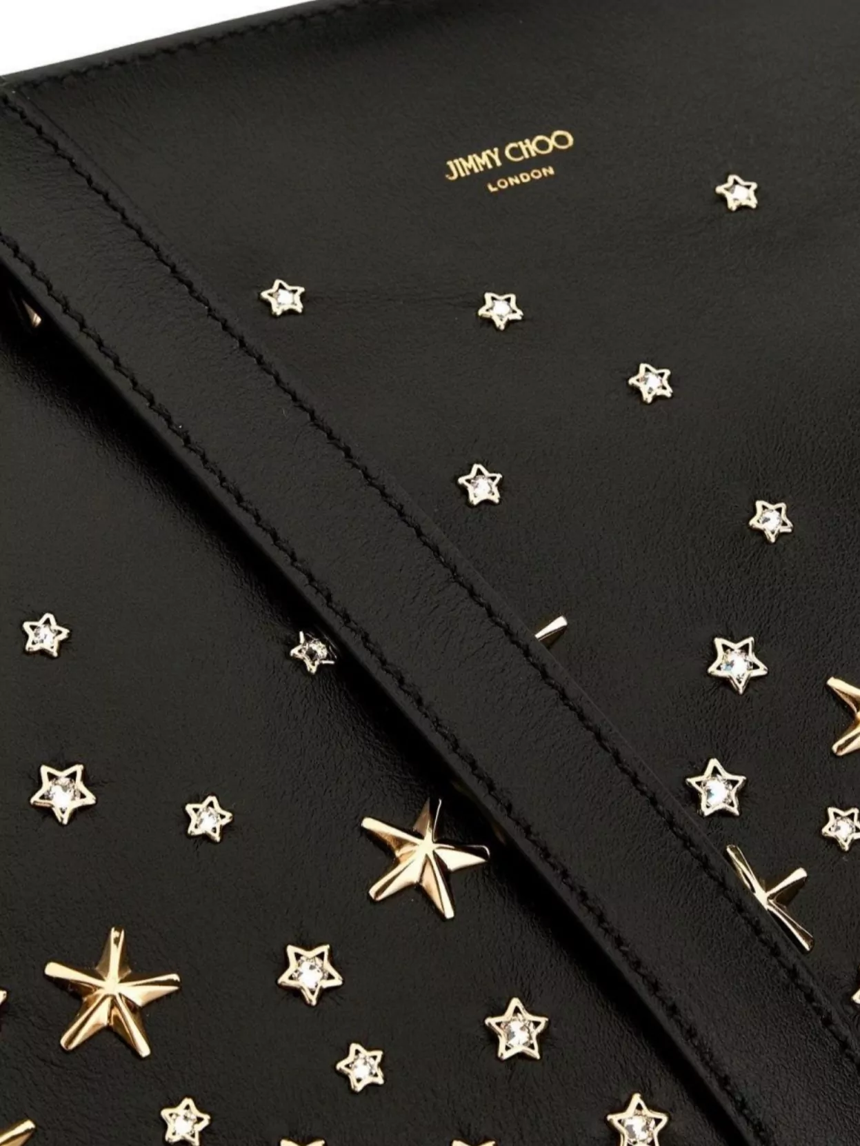 Jimmy Choo Leather Tote Bag Star Embellishments