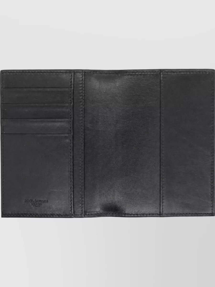 Dolce&Gabbana Leather Storm Passport Holder