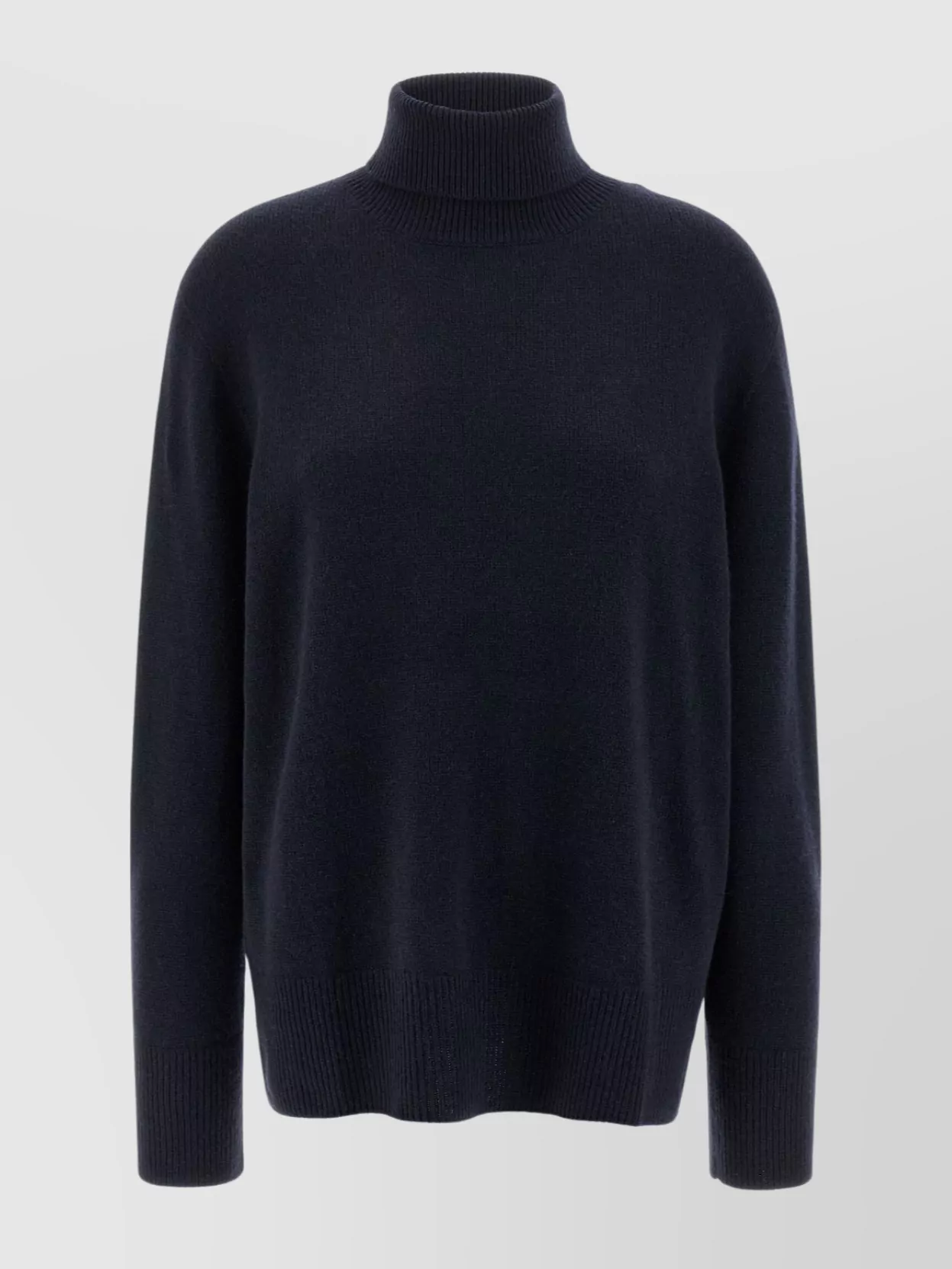 The Row Turtleneck Sweater With Ribbed Collar And Cuffs In Gray