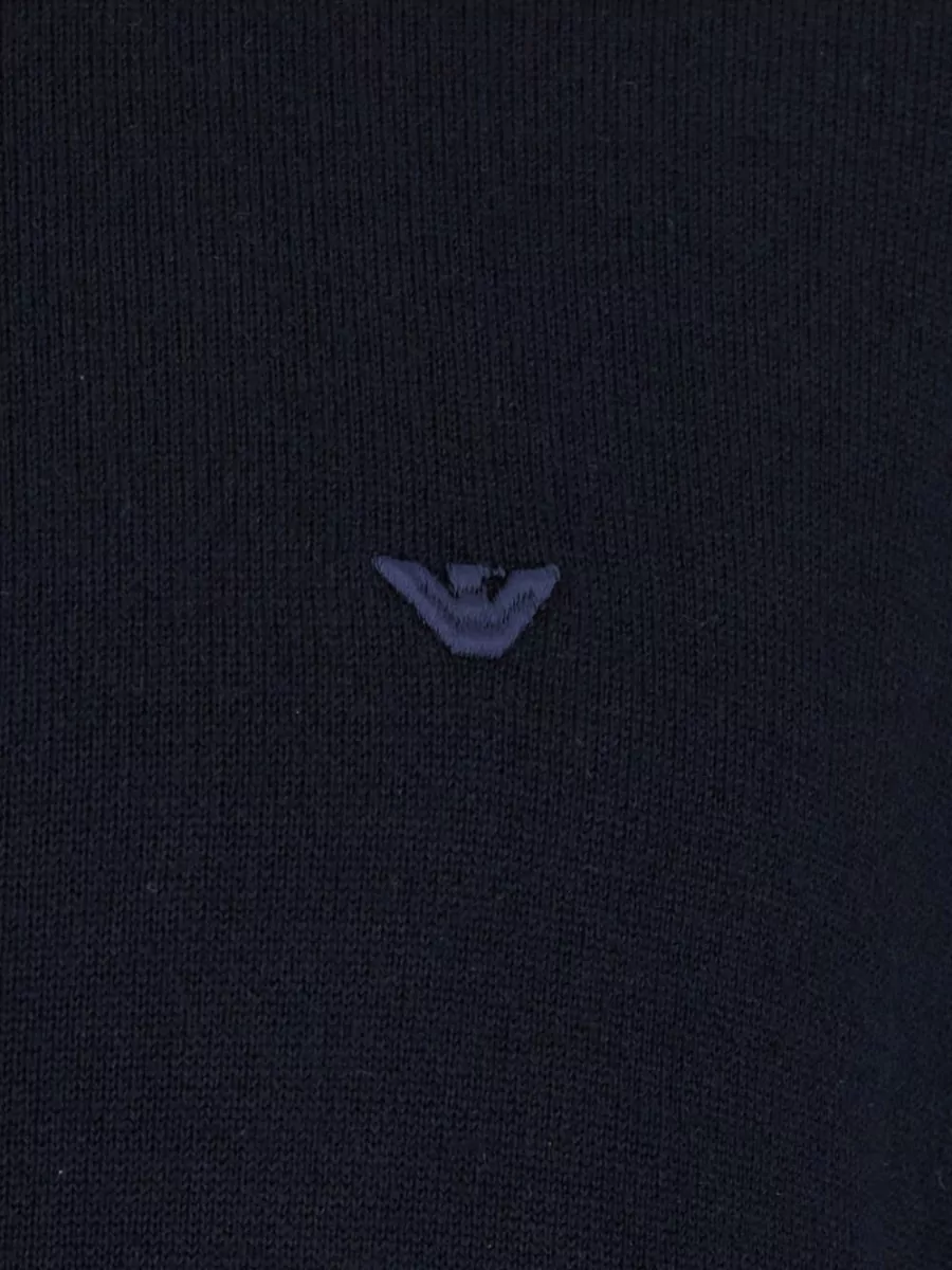 Emporio Armani Hooded Wool Zip-Up Cardigan