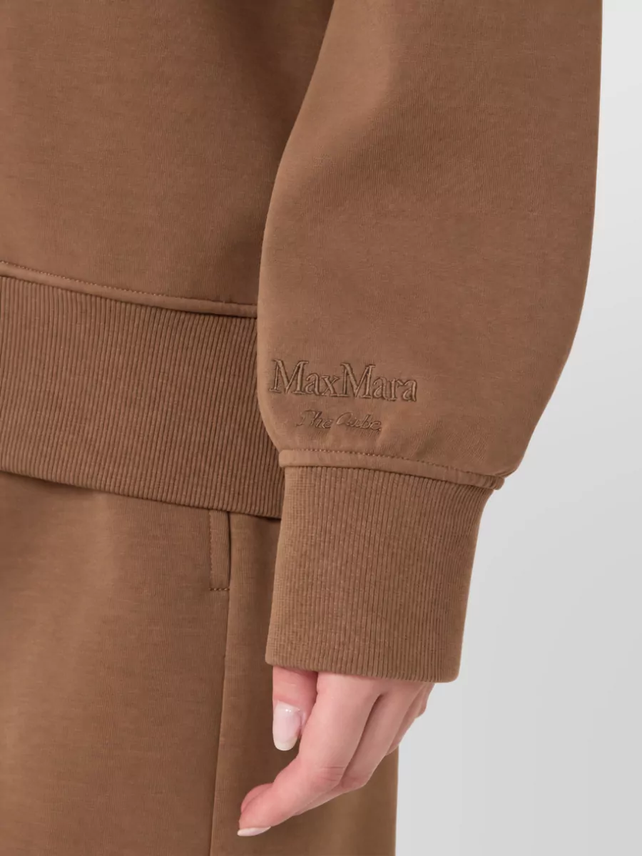 S Max Mara High-Neck Zip-Up Sweatshirt