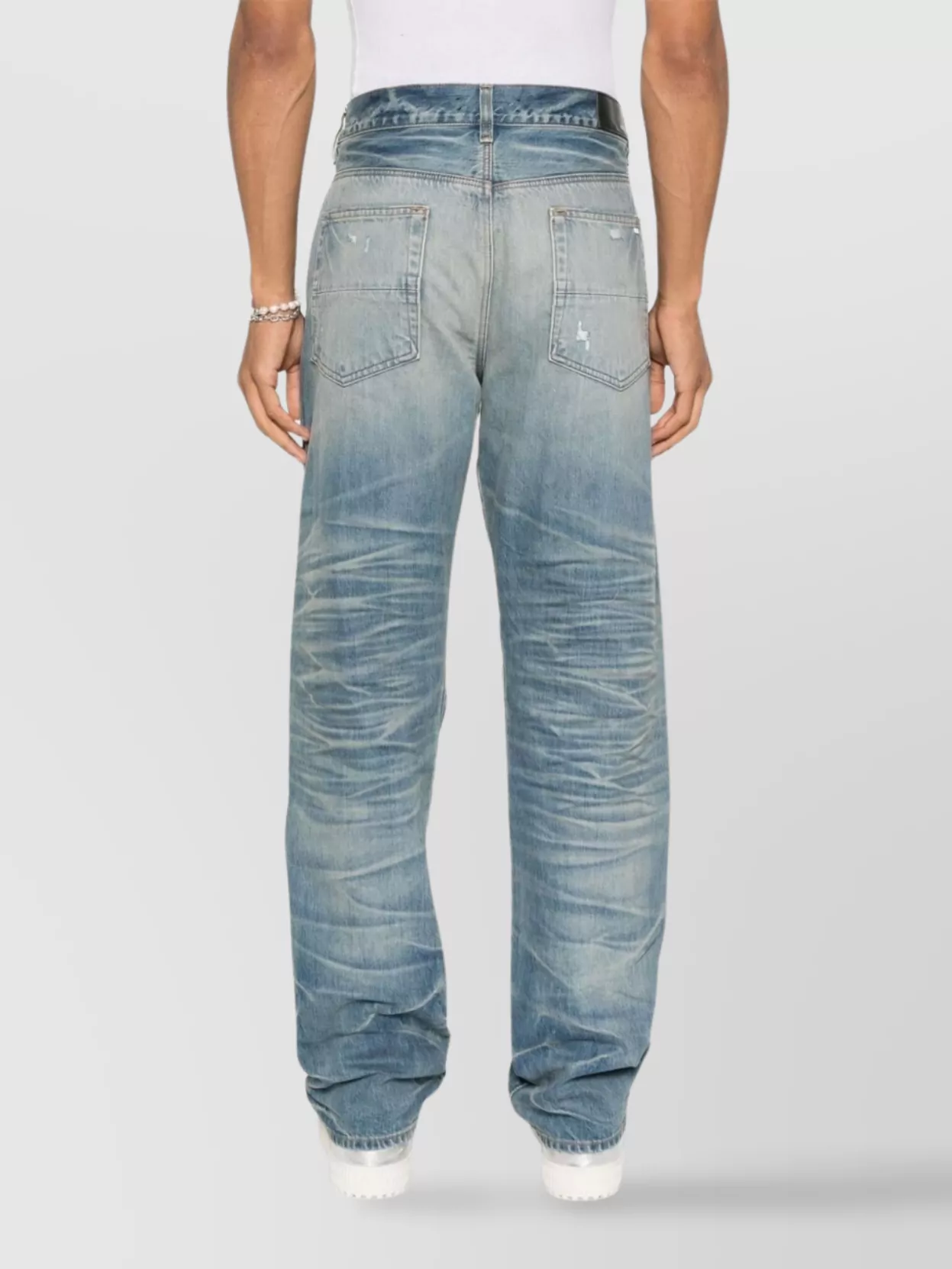 Amiri Straight Trousers Distressed Detailing