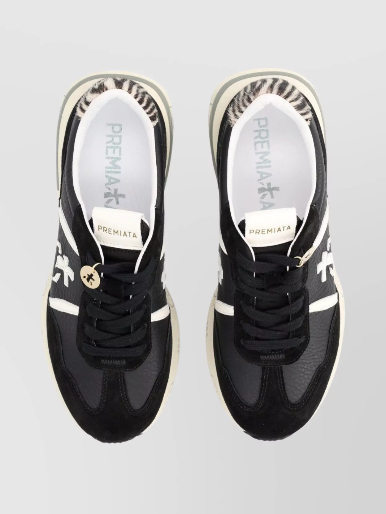 Premiata Animal Print Low-Top Sneakers With Contrast Sole
