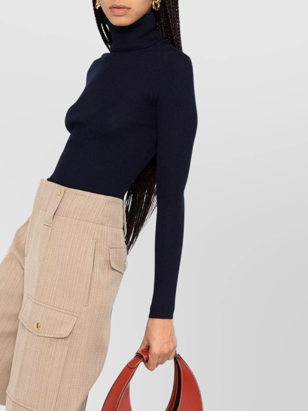 Shop P.a.r.o.s.h Leila Ribbed Wool Jumper Turtleneck