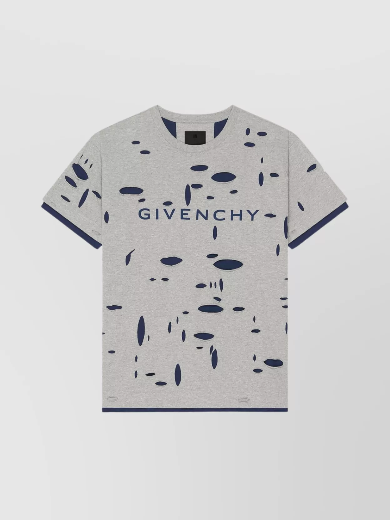 Shop Givenchy Signature Print Crew Neck T-shirt In Grey