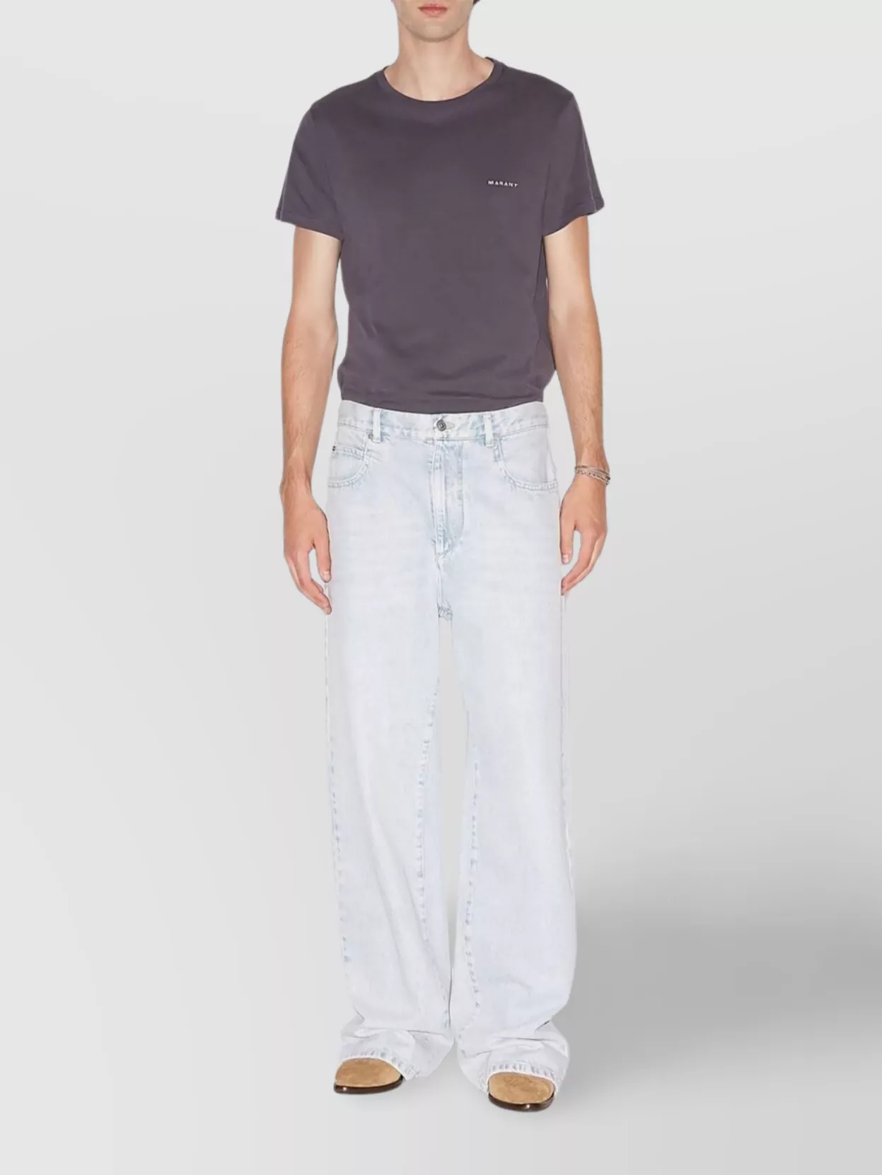 Isabel Marant Wide Leg Denim Trousers With Belt Loops
