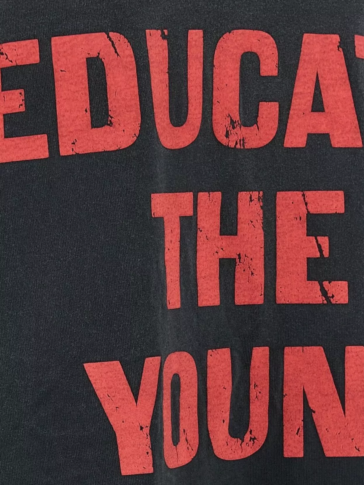 Fear Of God Educate Statement T-Shirt Bold Prints