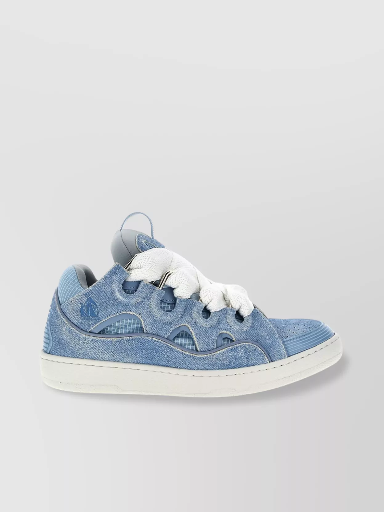 Lanvin Textured Rubber Sole Sneakers With Pull Tab