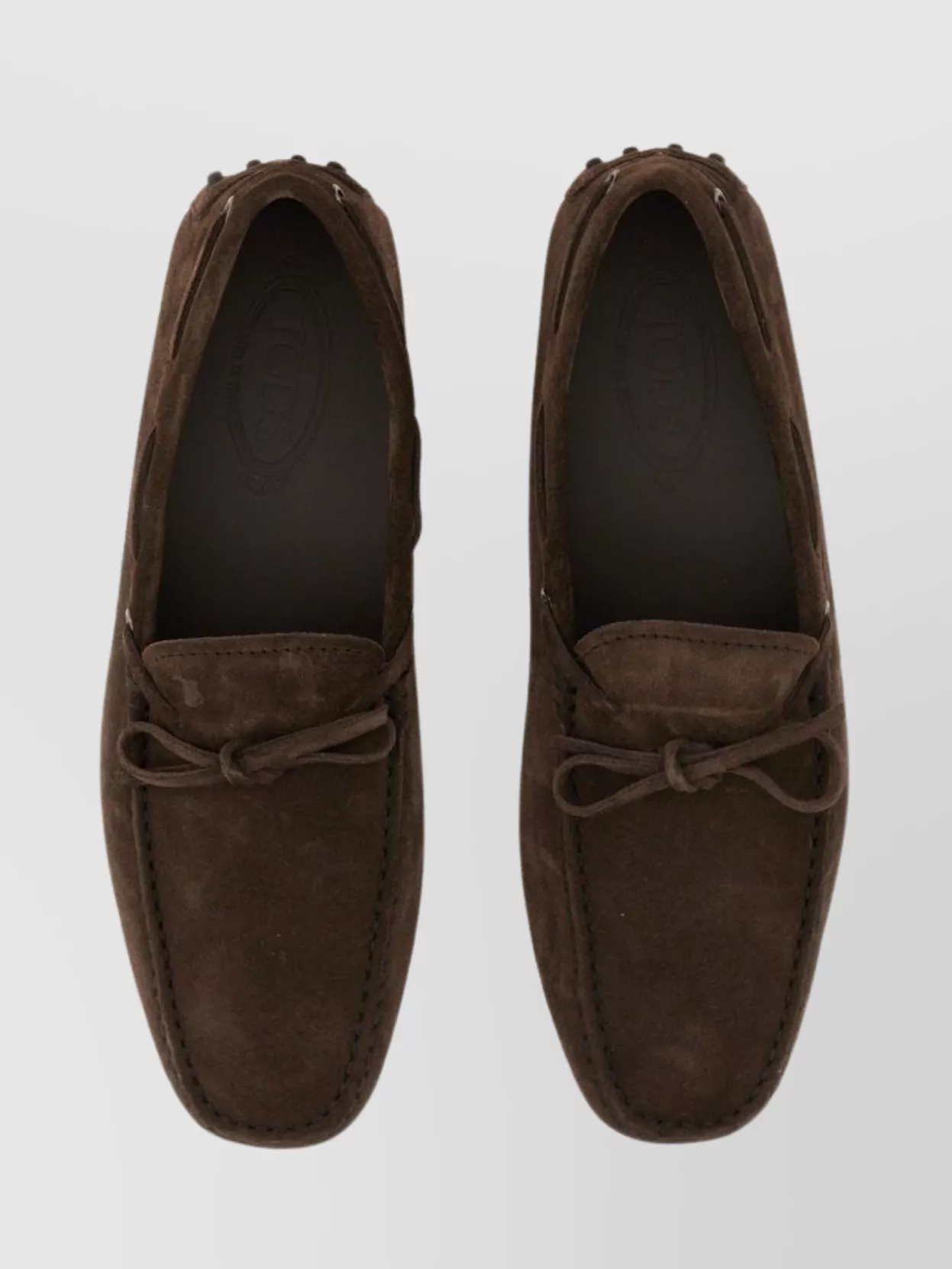 Tod's Bow Moccasin Rubber Suede Loafer