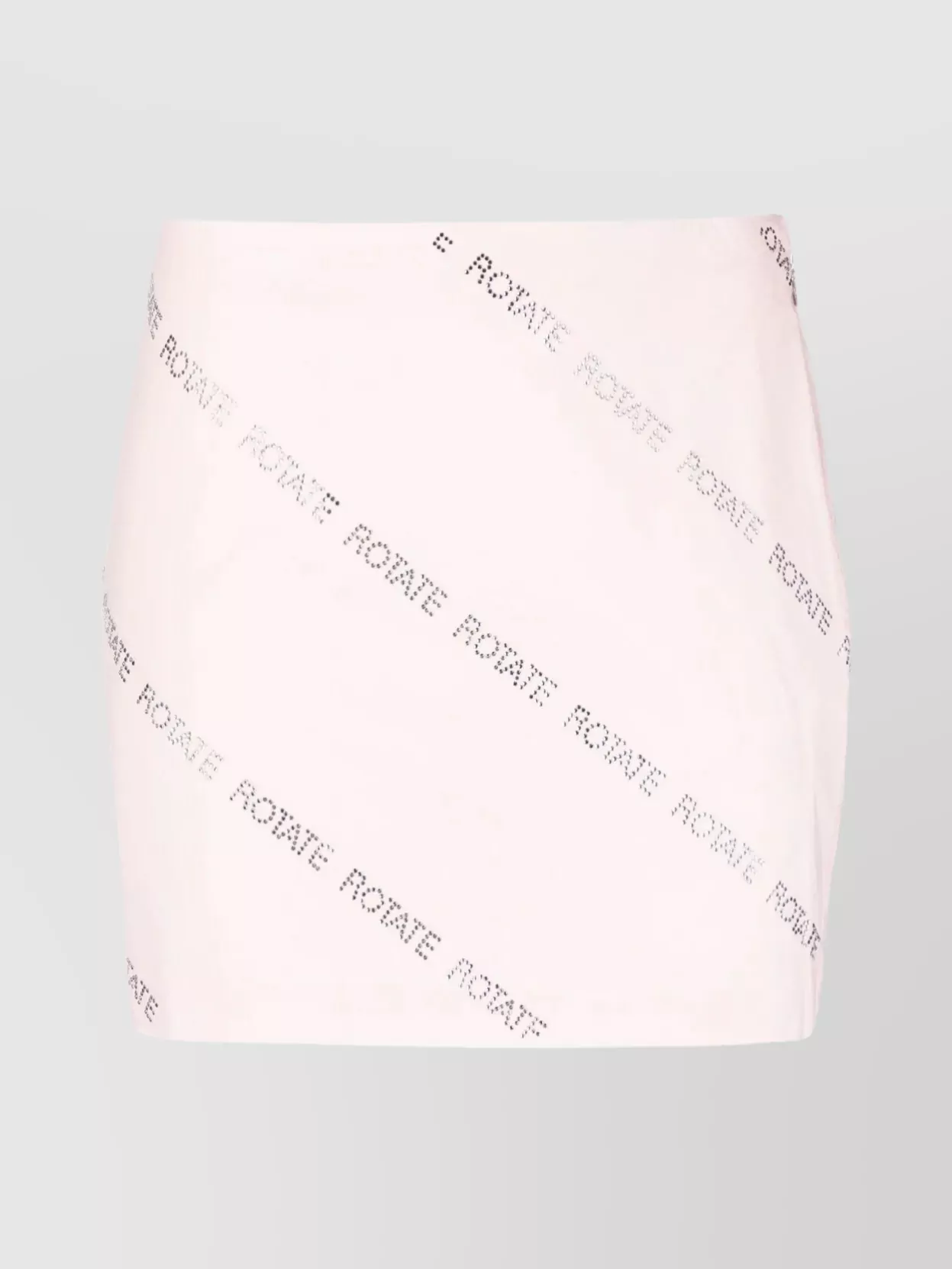 Shop Rotate Birger Christensen Low-rise Strapless Asymmetric Mini Skirt In Pastel