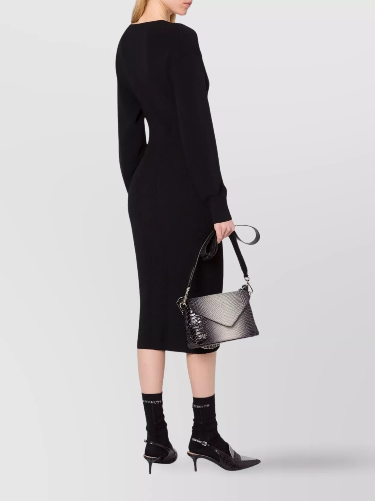 Alberta Ferretti Knit Dress Voluminous Sleeves