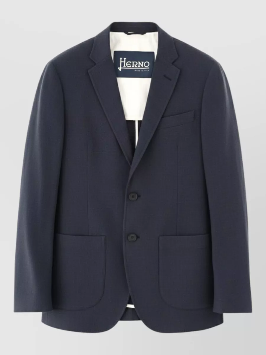 Herno single-breasted linen blazer