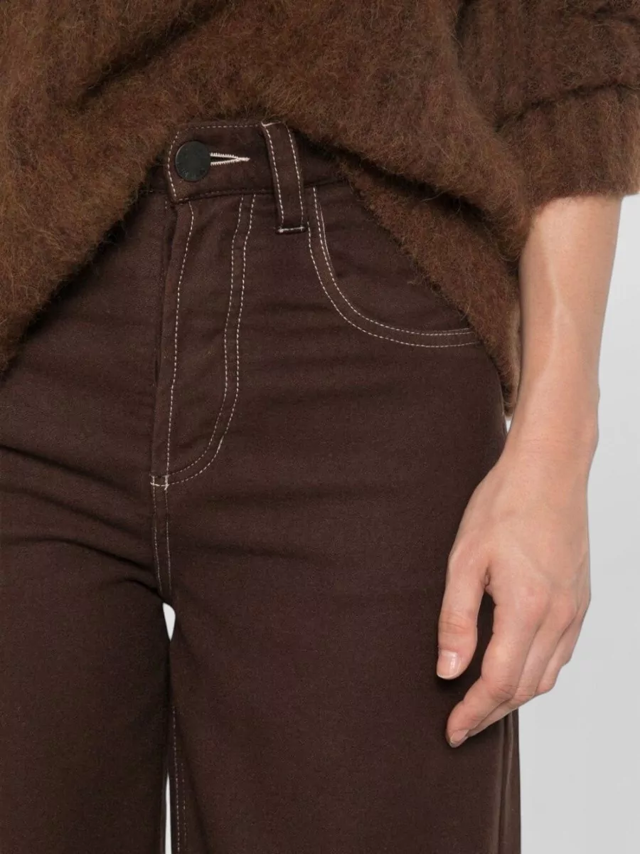 Uma Wang High-Rise Wide-Leg Denim Trousers