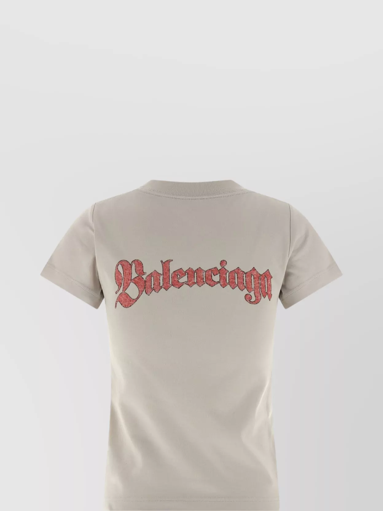 Balenciaga Graphic Logo Crew Neck Short Sleeve T-shirt In Neutral