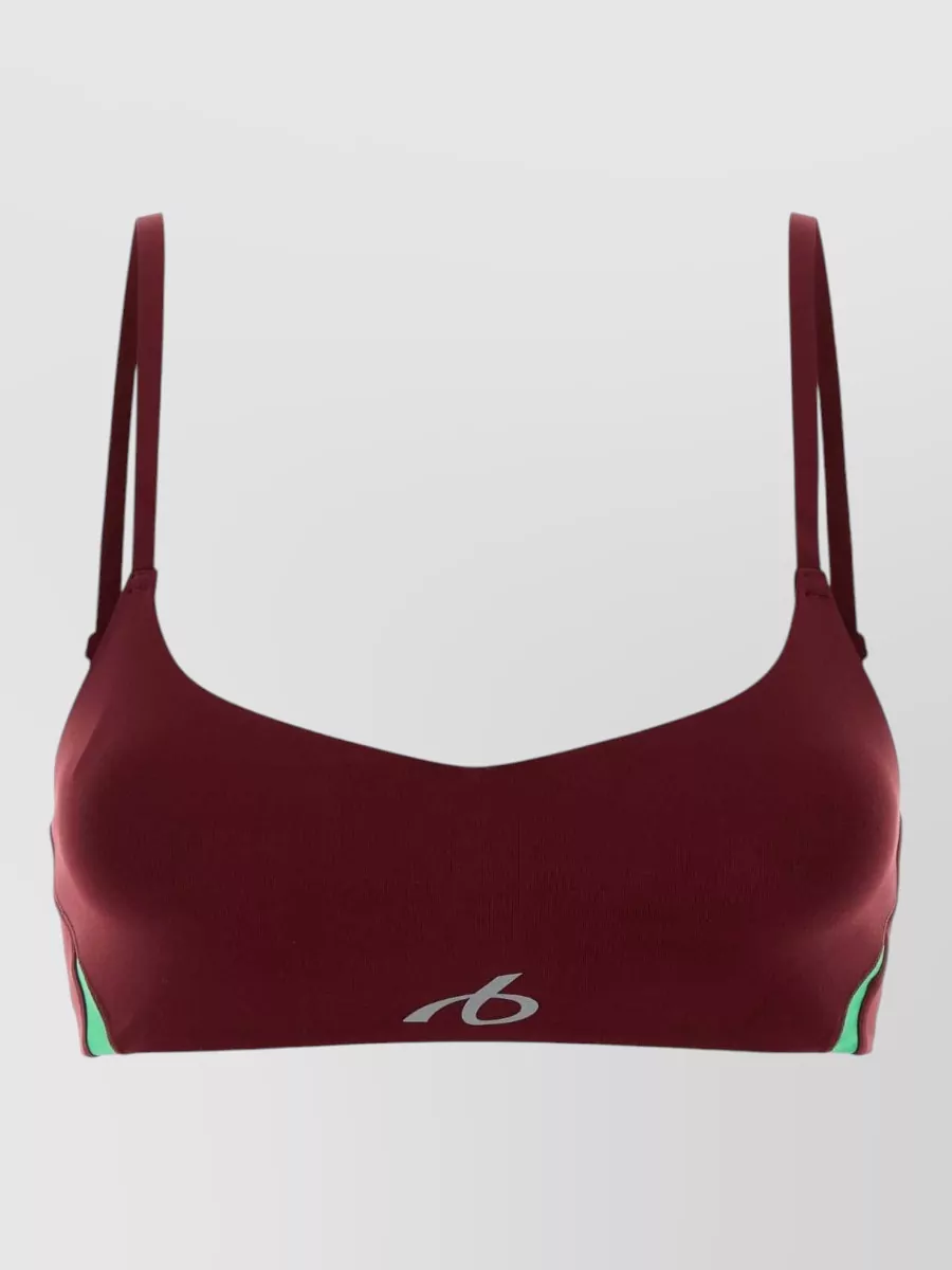 Balenciaga stretch nylon logo-print bra top