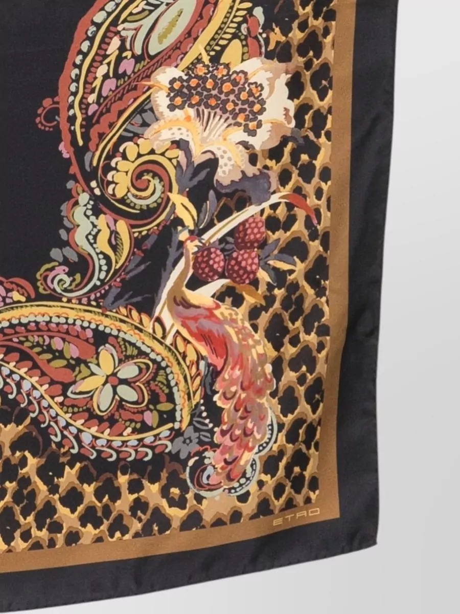 Etro Silk Animal Print Scarf
